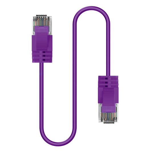 Cruxtec Ultra-Thin CAT6A UTP Ethernet Cable Purple