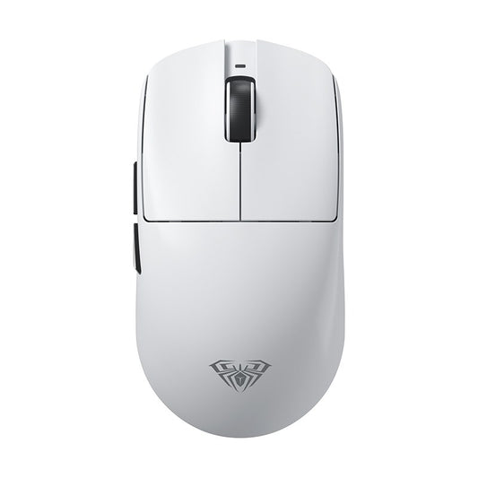 AULA X9 ULTRA Tri-Mode Wireless Gaming Mouse, flagship PAW3950 sensor, 42,000 DPI, dual 8K polling rate, ergonomic nano ice-touch coating, White