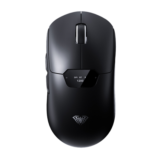 AULA SC390 Tri-Mode Wireless Gaming Mouse, 20,000 DPI 1000Hz polling rate 64g ultra-light smart display screen Black