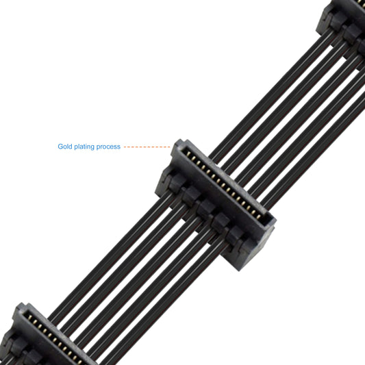 Cruxtec SATA Power Splitter Cable 15pin Male to 5 x 15pin Female 90° 40cm