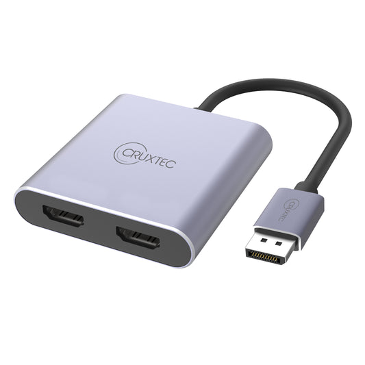 Cruxtec DisplayPort to Dual HDMI 4K Adapter