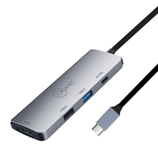 Cruxtec 4-in-1 USB-C Mini Dock with HDMI Output
