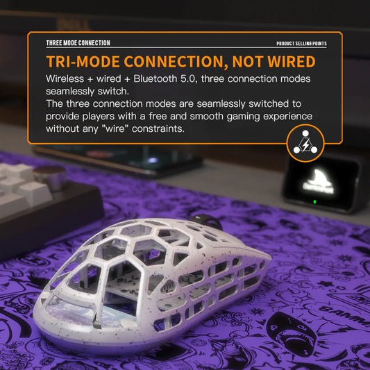 Darmoshark M2 PRO Daero Trio-mode Light-weight Full Magnesium Alloy 8K Polling rate Gaming Mouse