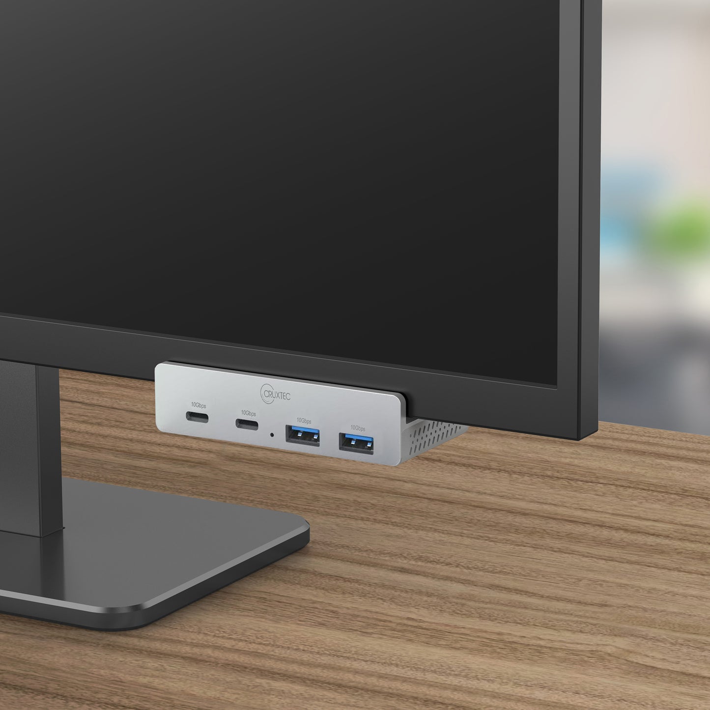 Cruxtec 4-Port Clamp-Mounted USB 3.1 GEN2 10GBPS Hub with Type-C Power Port - product image 8