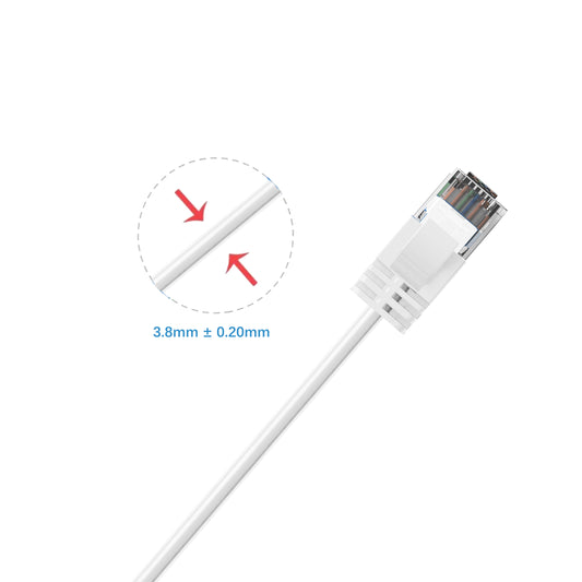 Cruxtec Ultra-Thin CAT6A UTP Ethernet Cable White
