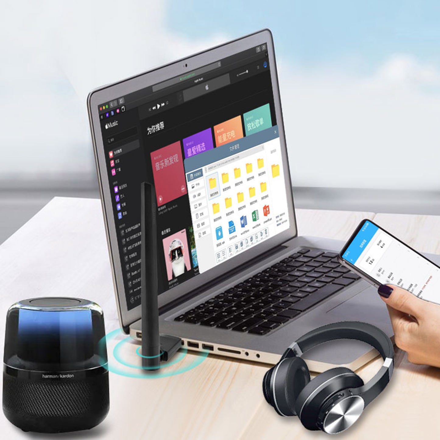 Cruxtec Long Range Bluetooth 6.0 USB Adapter