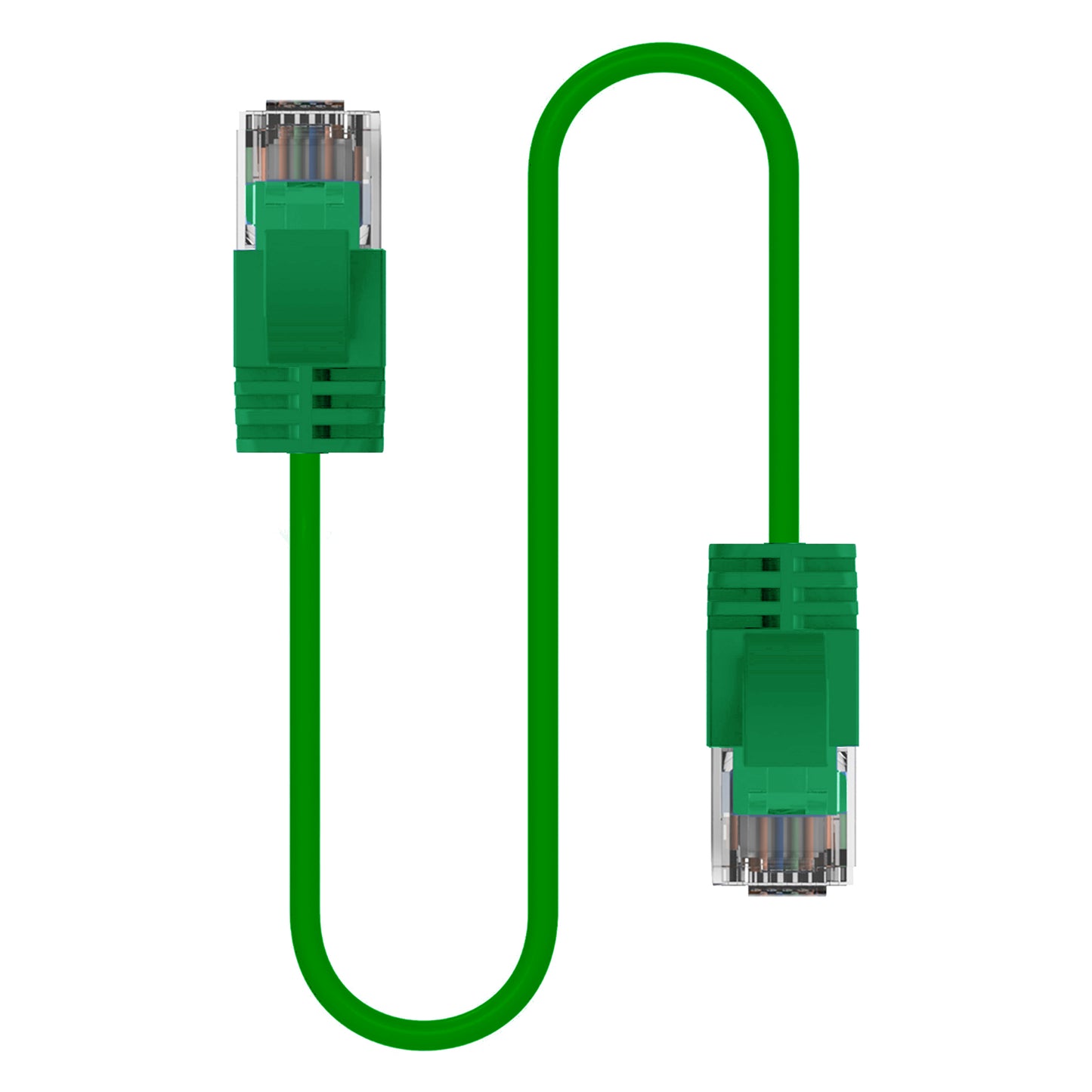 Cruxtec Ultra-Thin CAT6A UTP Ethernet Cable Green