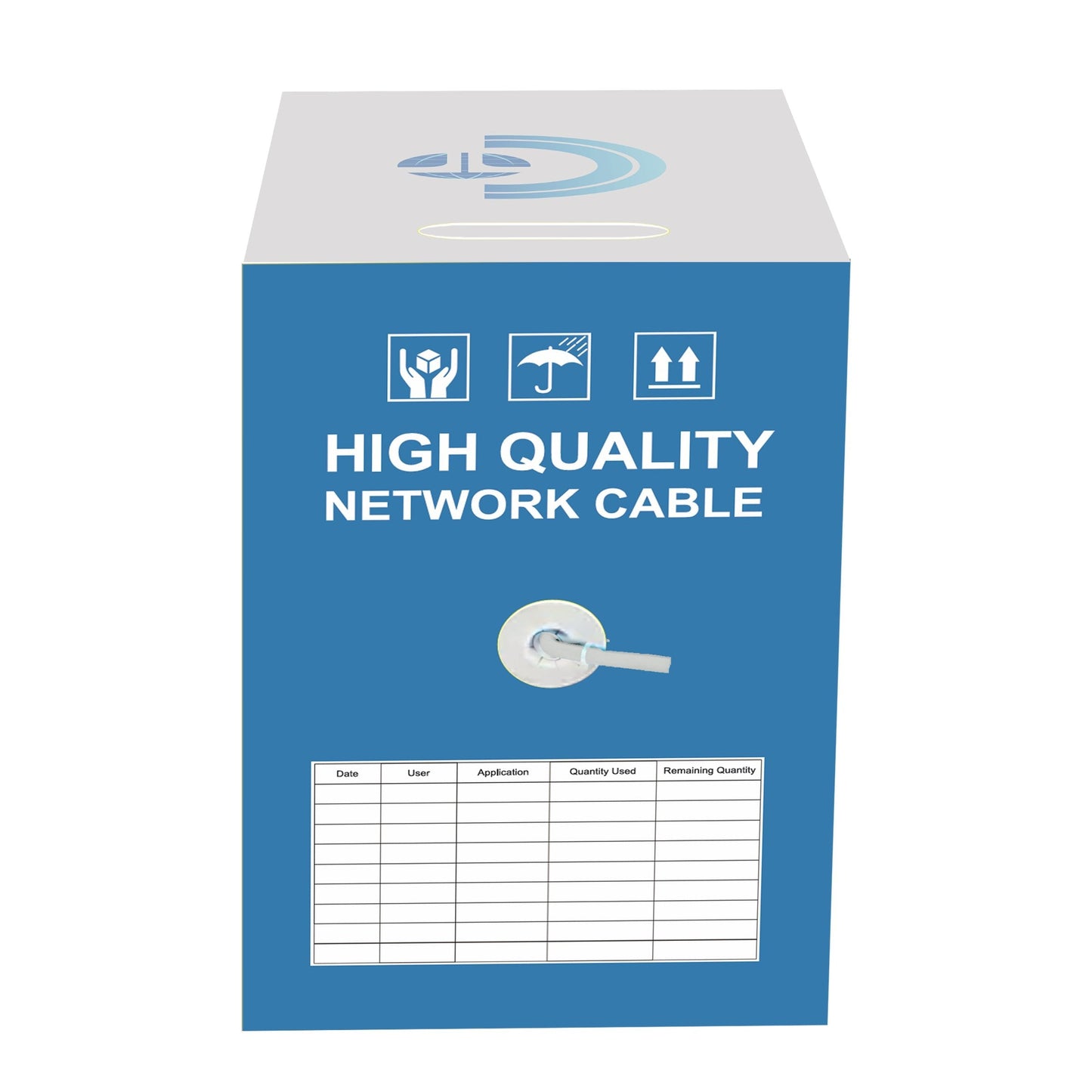Cruxtec CAT6 UTP 24AWG Solid Bare Copper Ethernet Cable Reel Box (Grey 305m) C6BC24A-305-GY image 5