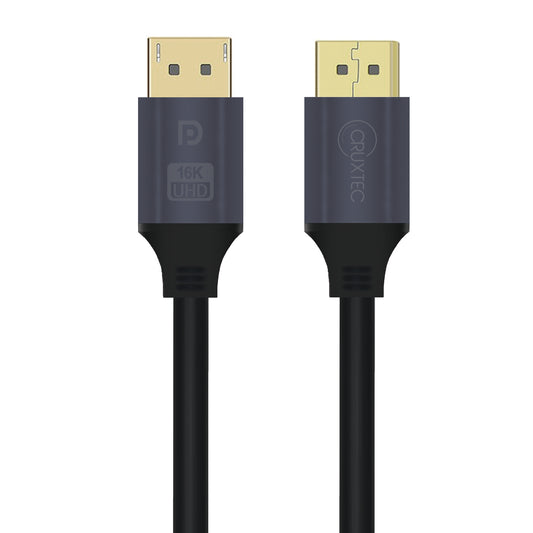 Cruxtec 2m DisplayPort Cable Ver 2.1 Full Ultra HD (16K@30Hz, 8K@60Hz, 4K@240Hz)