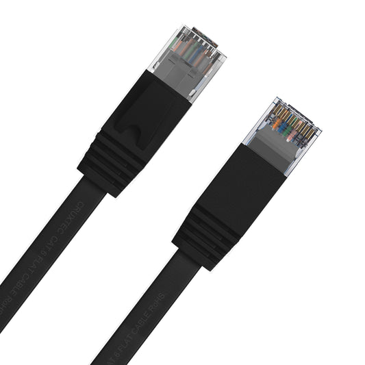 Cruxtec CAT6 UTP Flat Ethernet Cable Black