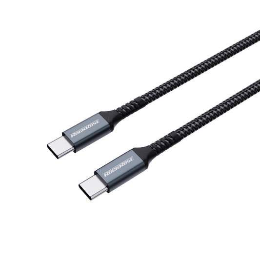 Rockrose Powerline CC2 3A 60W Max 2M USB-C to USB-C Fast Charge & Data Sync Cable