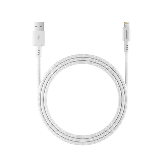 Rockrose Asics AL 2.4A USB-A to Lightning Fast Charging & Data Sync Cable TPE Connector with Nylon Braided Cord