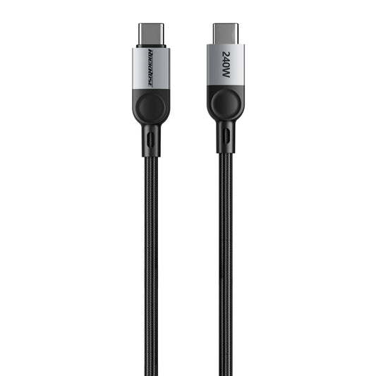 Rockrose Sliverline CC Pro Max 240W PD Quick Charge 2M USB-C to USB-C Fast Charging & Data Sync Cable