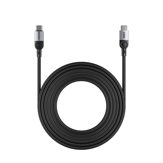 Rockrose Sliverline CC Pro Max 240W PD Quick Charge 2M USB-C to USB-C Fast Charging & Data Sync Cable