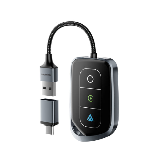 Rockrose FreeDrive Wireless Carplay Adapter Compatible with iOS & Android