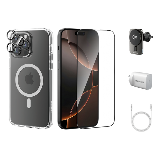 Rockrose iPhone 16 Series Starter Kit Premium Protection and Fast Charging Suite 6-IN-1 Collection