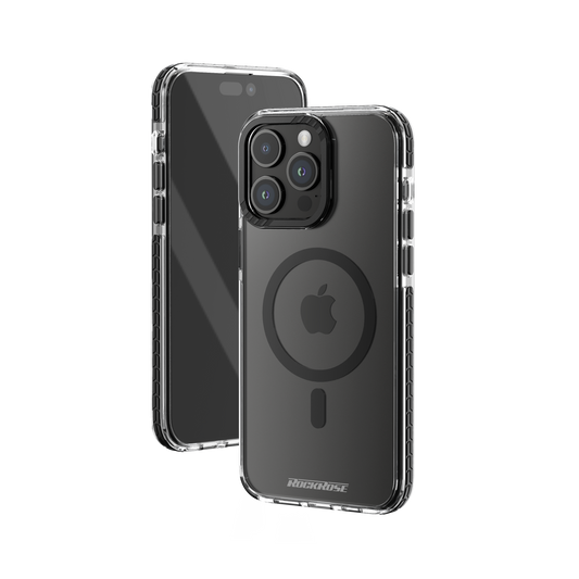 Rockrose Magcase Pro iPhone 16 Series Premium German Bayer TPU with Clear PC Back Case Outer PC Protective Frame MagSafe Compatible