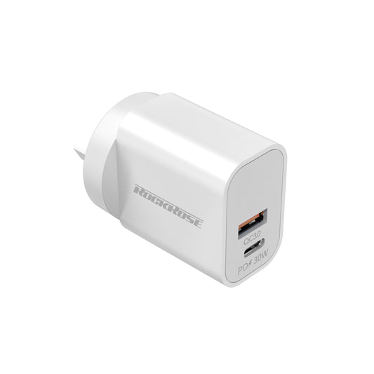 Rockrose Casa AC Max 30W PD & QC 3.0 Compatible Dual Port Travel Charger