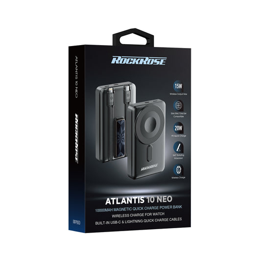 Rockrose Atlantis 10 Neo 10000mAh Magnetic Wireless Charge Power Bank