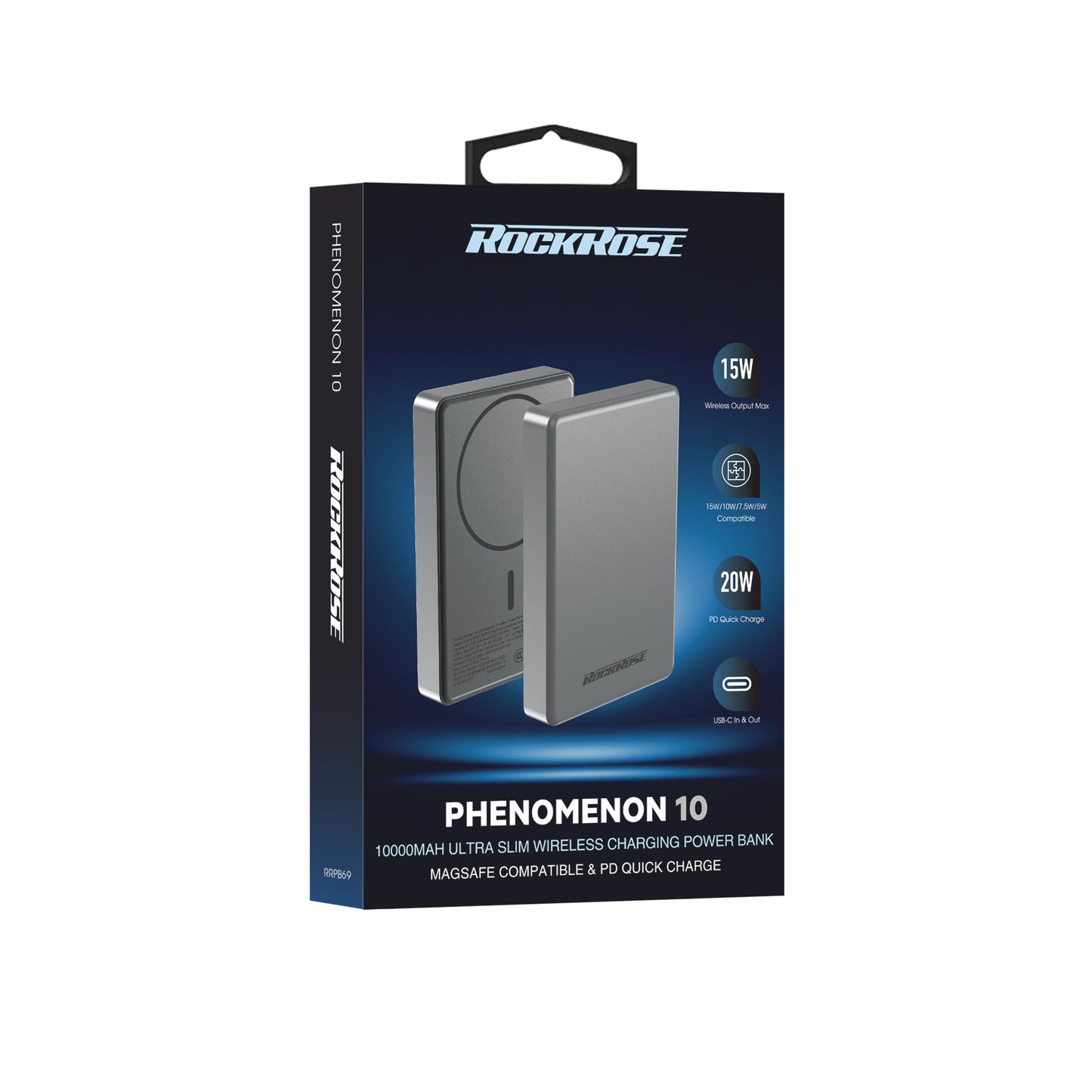 Rockrose Phenomenon 10 10000mAh Ultra Slim Wireless Charging Power Bank