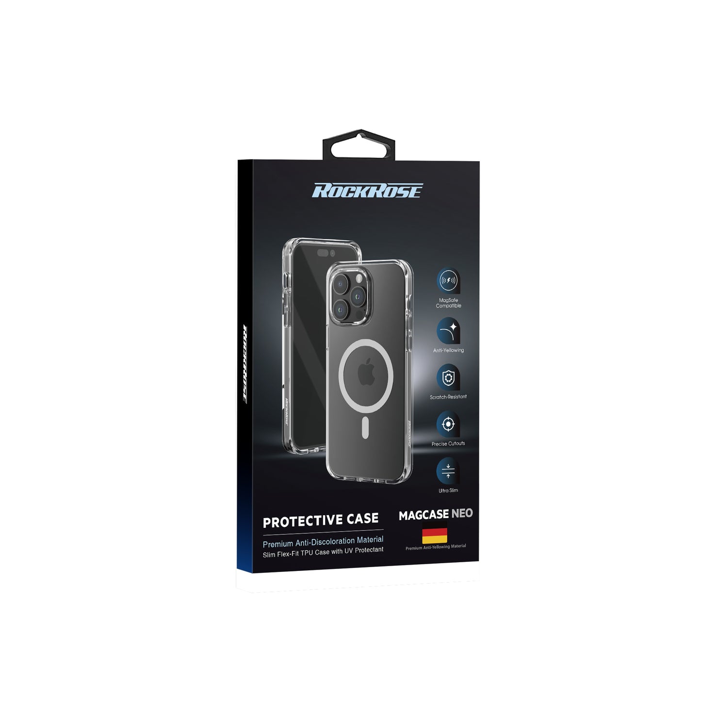 Rockrose Magcase Neo RRPCIP18PMM3C iPhone 18 Pro Max White MagSafe Ring packaging