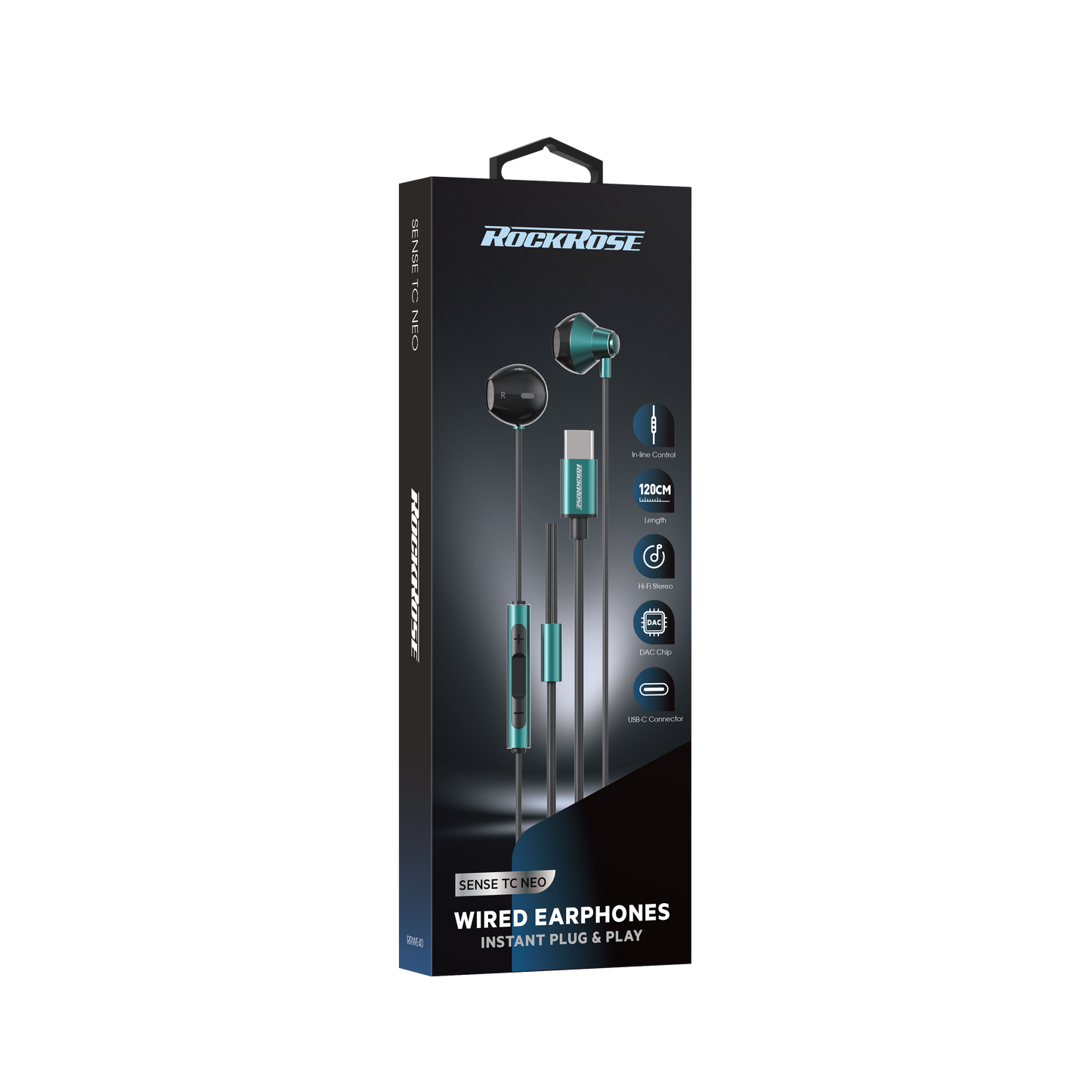 Rockrose Sense TC Neo USB-C In-Ear Earphones with DAC