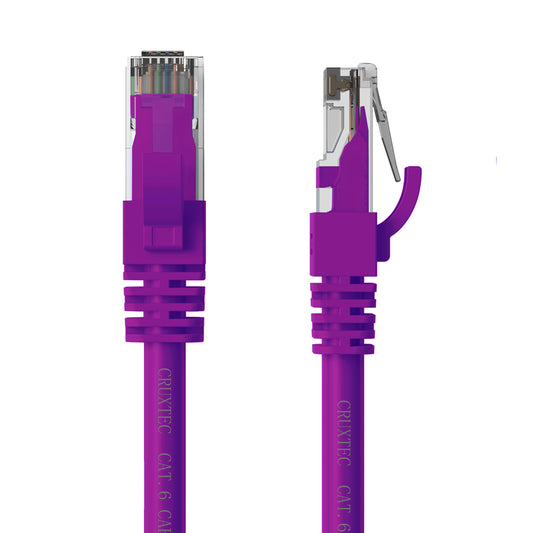 Cruxtec CAT6 UTP 10GbE Ethernet Cable Purple