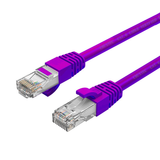 Cruxtec CAT6 UTP 10GbE Ethernet Cable Purple