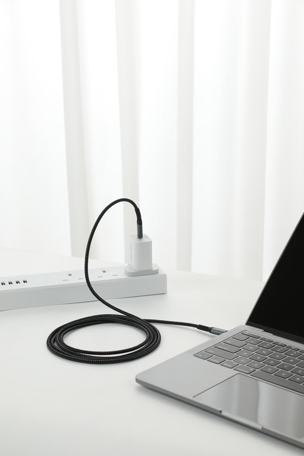 Rockrose Powerline CC1 3A 60W Max 1M USB-C to USB-C Fast Charge & Data Sync Cable