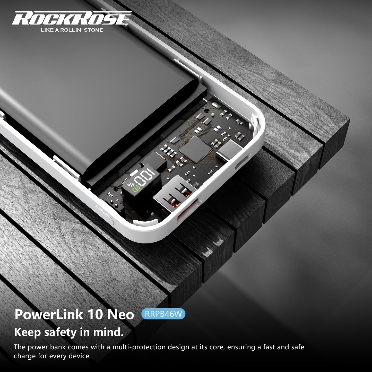 Rockrose PowerLink 10 Neo 10000mAh 20W PD&22.5W Quick Charge Power Bank