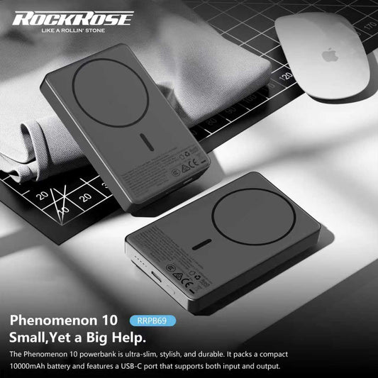 Rockrose Phenomenon 10 10000mAh Ultra Slim Wireless Charging Power Bank