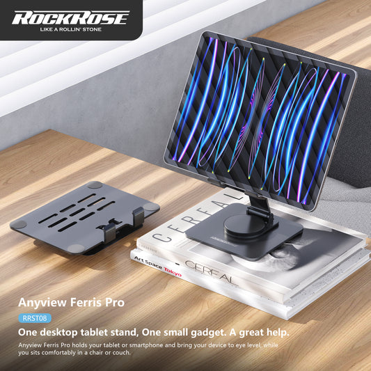 Rockrose Anyview Ferris Pro 360°Rotatable & Foldable Desktop Tablet Stand