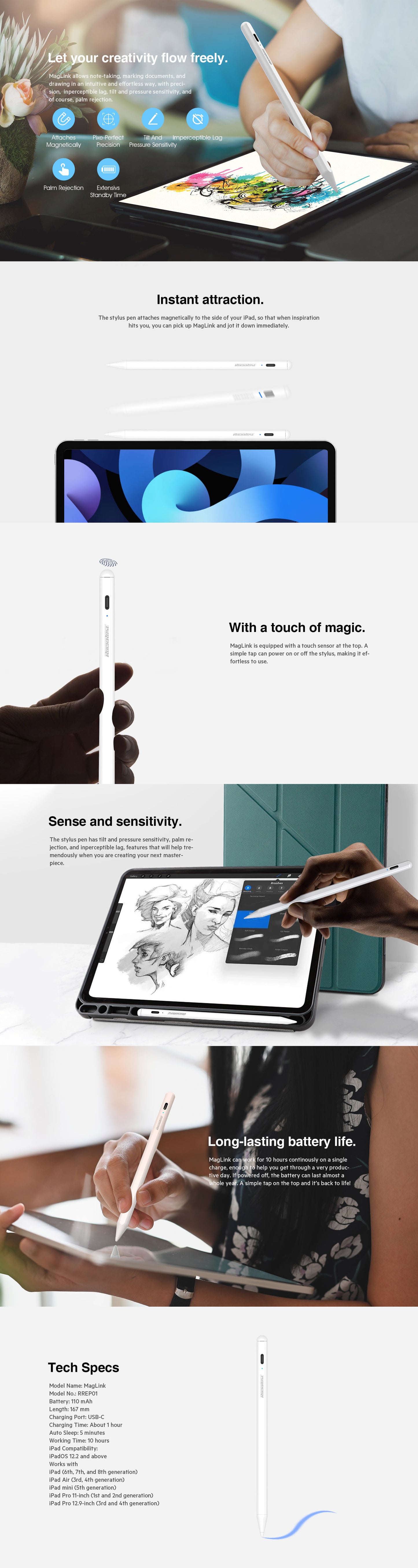 Rockrose MagLink Active Capacitive Stylus Pen