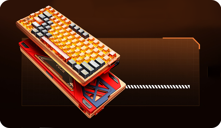 AULA AG75 Orange keyboard dual-engine internal structure