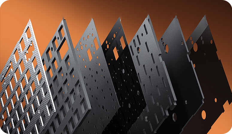 AULA AG75 layered aluminium keyboard construction