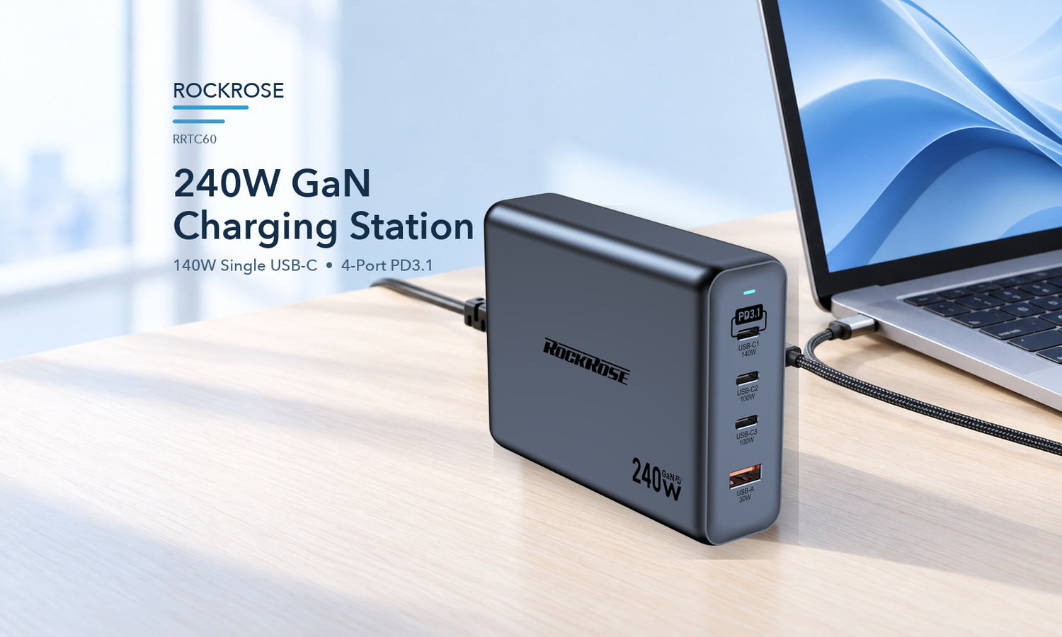 Rockrose RRTC60 240W GaN charging station