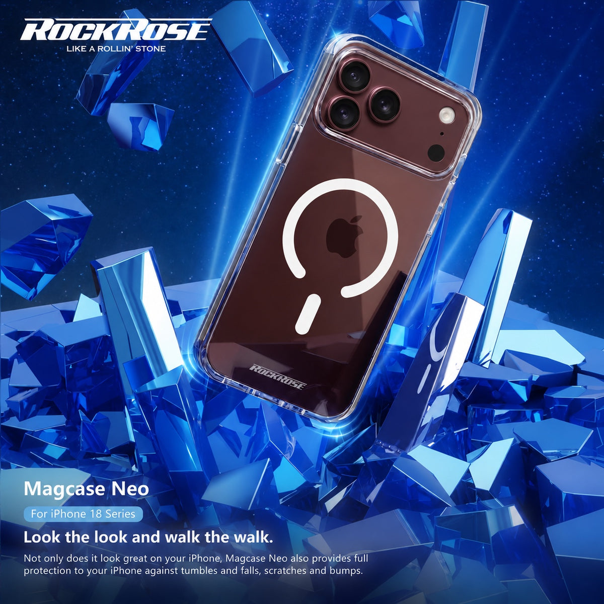 Rockrose Magcase Neo iPhone 18 Series White MagSafe Ring detail 4