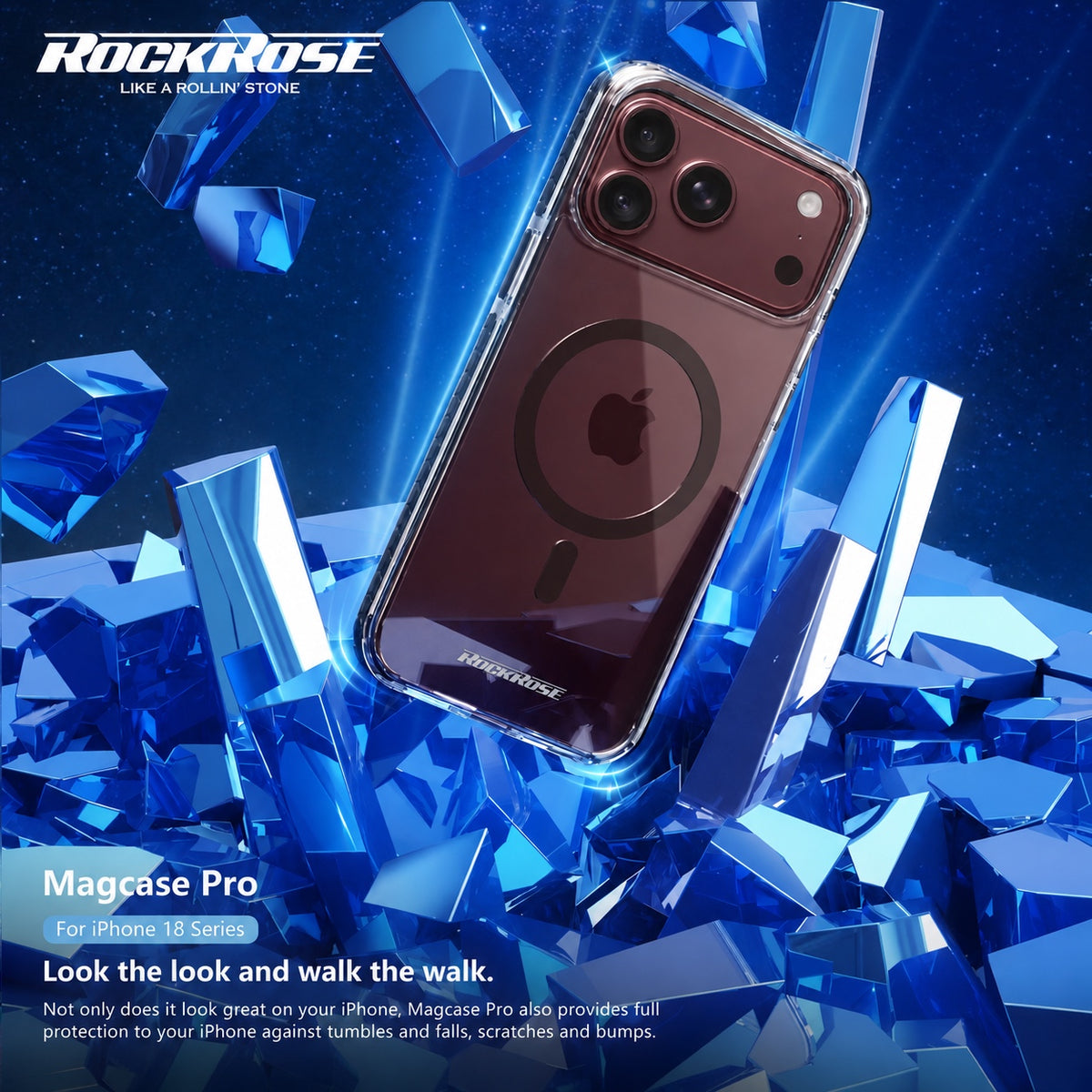 Rockrose Magcase Pro iPhone 18 Series Black MagSafe Ring detail 4