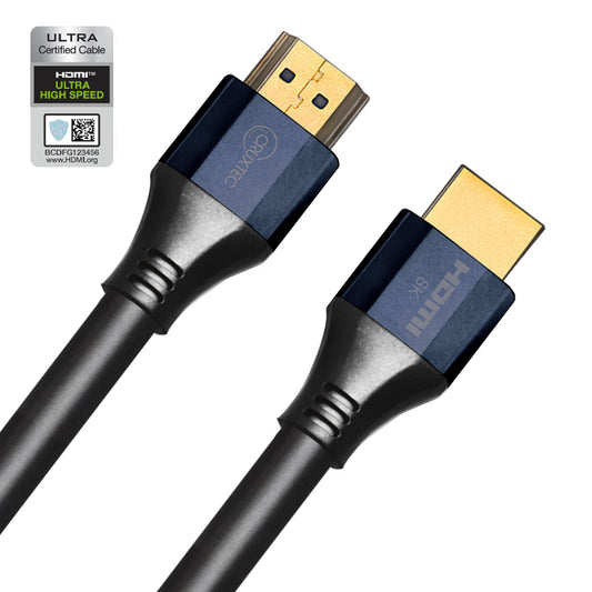Cruxtec Certified Ultra High Speed HDMI 8K Cable 48Gbps 2m ( 8K@60Hz / 4K@120Hz )