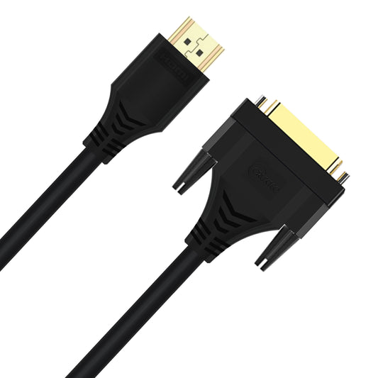 Cruxtec HDMI Male to DVI-D Male Reversible Cable 2m Black 4K@30Hz