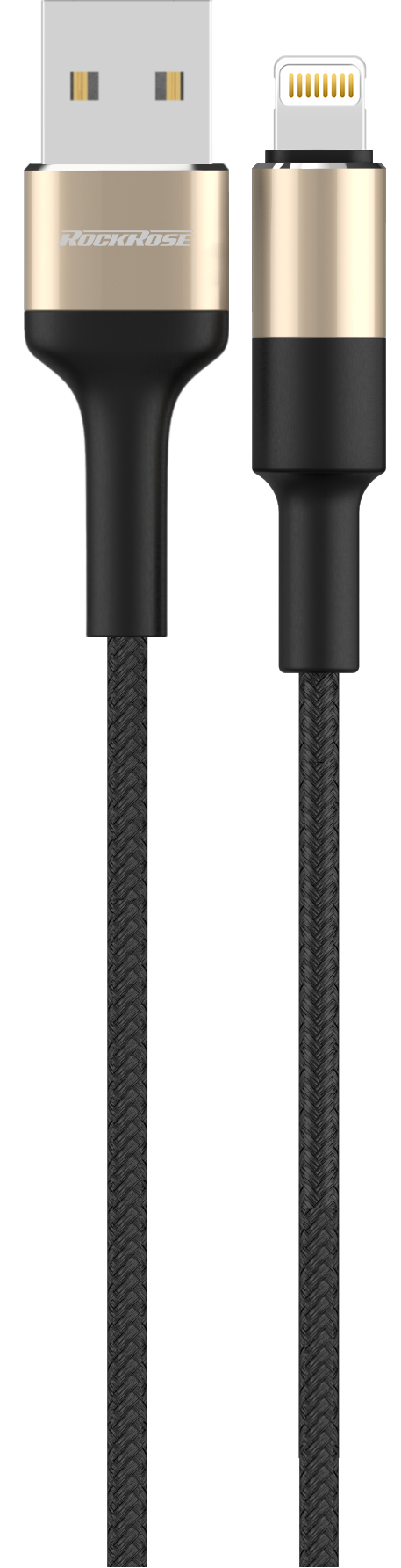 Rockrose Acacia AL 1m 2.4A Nylon Braided Lightning to USB Charge & Sync Cable