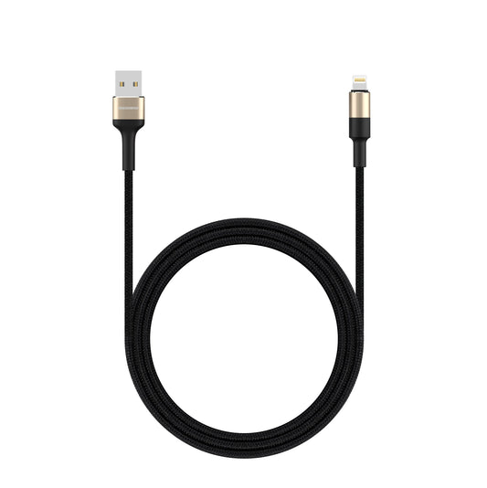 Rockrose Acacia AL 1m 2.4A Nylon Braided Lightning to USB Charge & Sync Cable