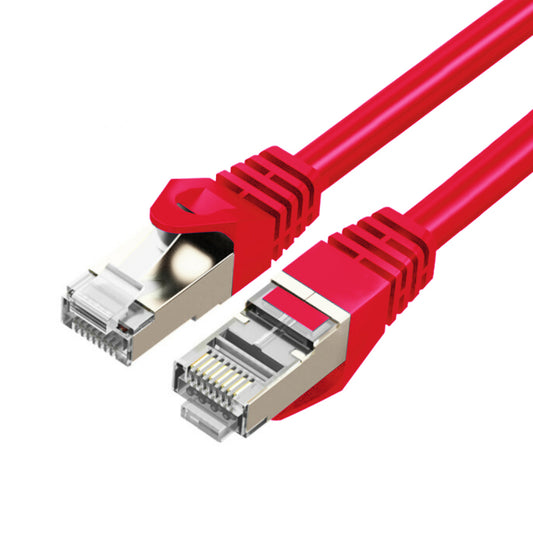 Cruxtec CAT7 10GbE SF/FTP Triple Shielding Ethernet Cable Red