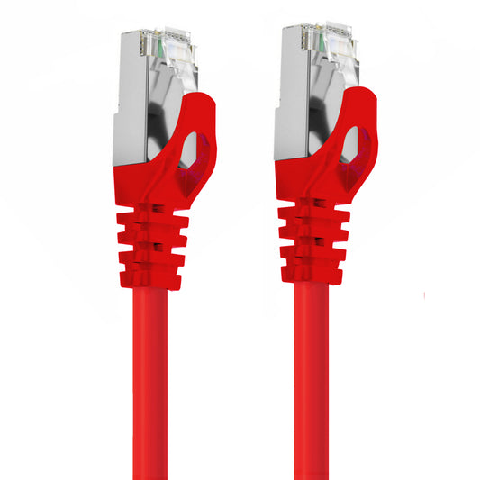 Cruxtec CAT7 10GbE SF/FTP Triple Shielding Ethernet Cable Red