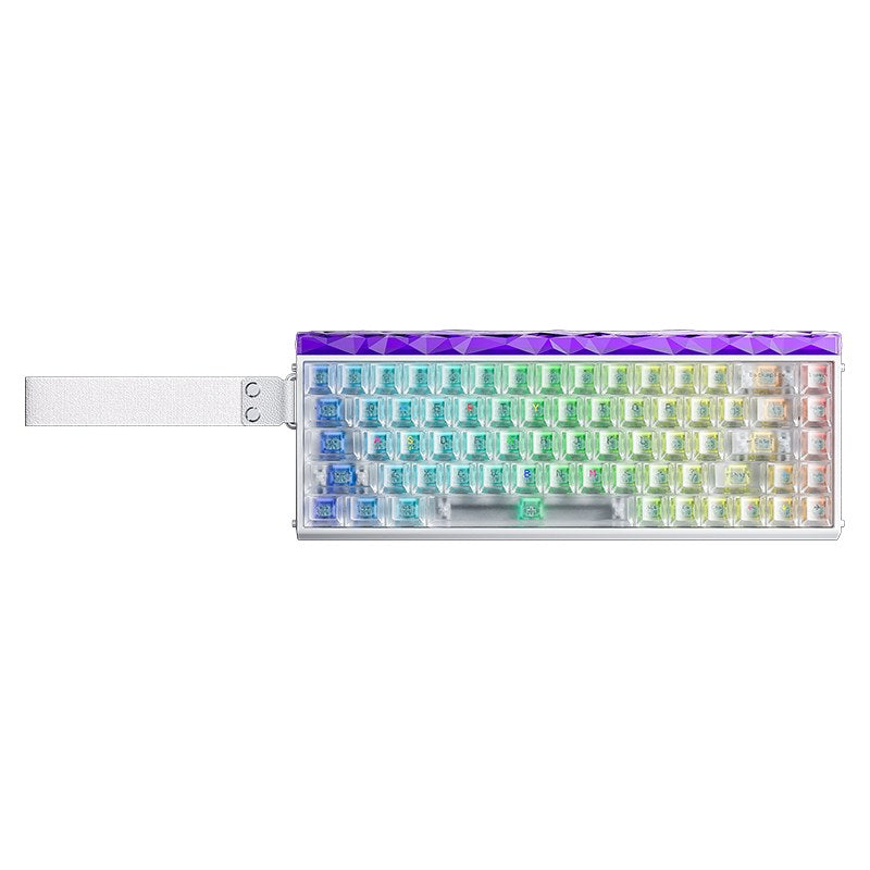 AULA HERO 68 Wired Magnetic Switch 8K Returns RGB Keyboard White contour keycaps