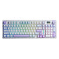 AULA S98PRO Wireless Tri-Mode Gasket RGB Mechanical Keyboard Blue + White + Orange keycaps