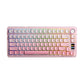 AULA S75 PRO Wireless Tri-Mode Gasket RGB Mechanical Keyboard Glacier Blue (Light Blue+White+Black Purple) keycaps