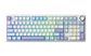 AULA F99 PRO Customizable Tri-Mode Gasket Mechanical keyboard Light Blue+White+Dark Purple keycaps