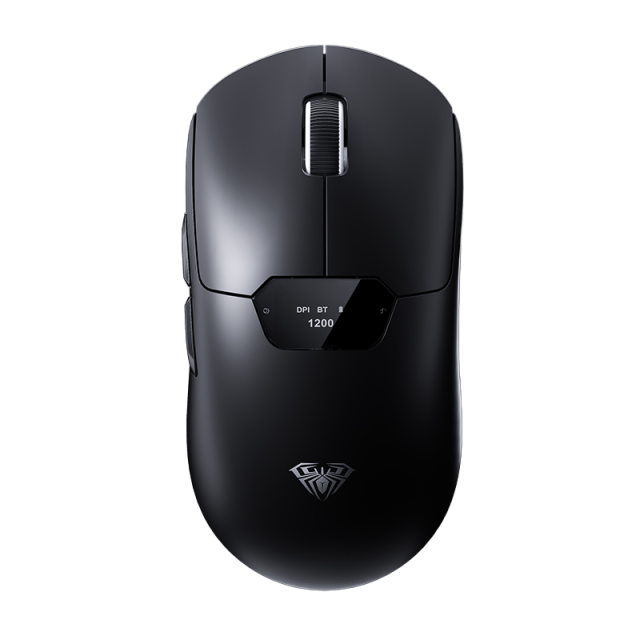 AULA SC390 Tri-Mode Wireless Gaming Mouse, 20,000 DPI 1000Hz polling rate 64g ultra-light smart display screen Black