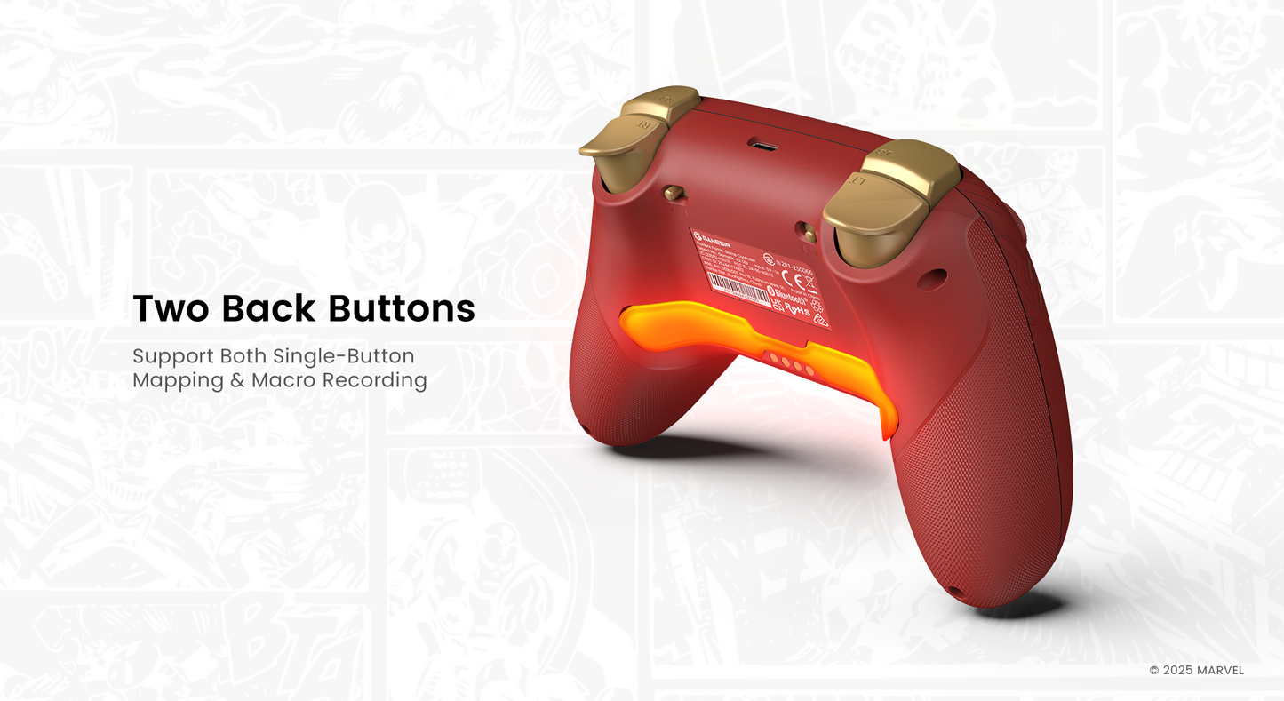 GameSir Nova 2 Lite Multiplatform Wireless Game Controller Iron Man Edition